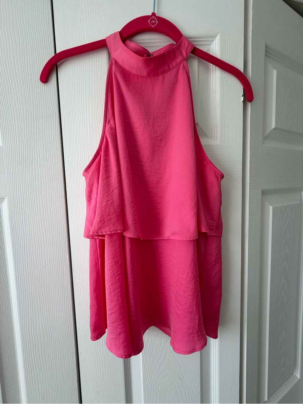 Express Hot Pink Halter Layered Camisole